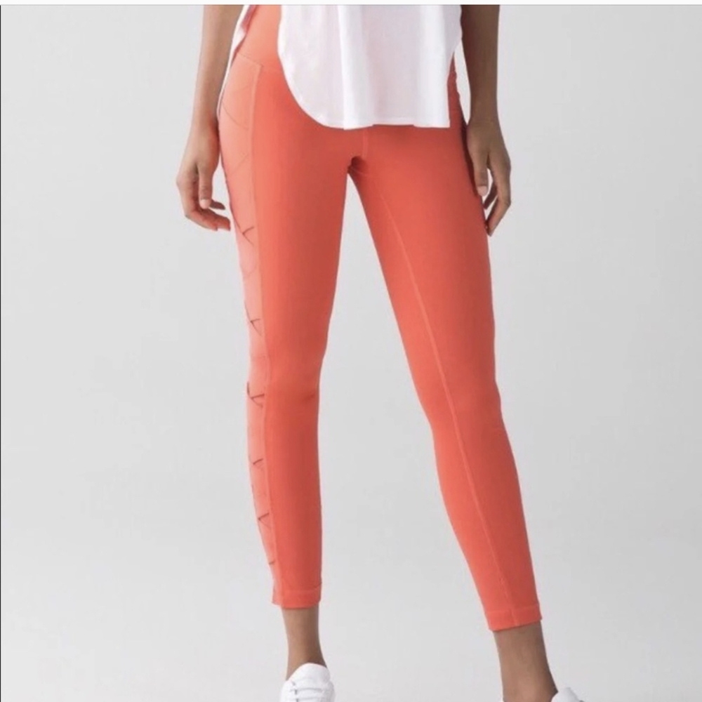 Rare Lululemon Rise and Flow Pant (Full-On Luxtreme) Coral